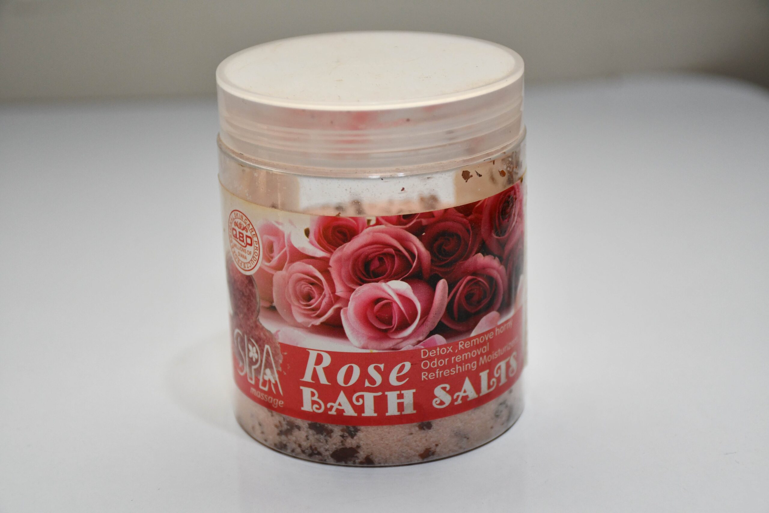 QBD SPA Massage Rose Bath Salts (680g Jar)
