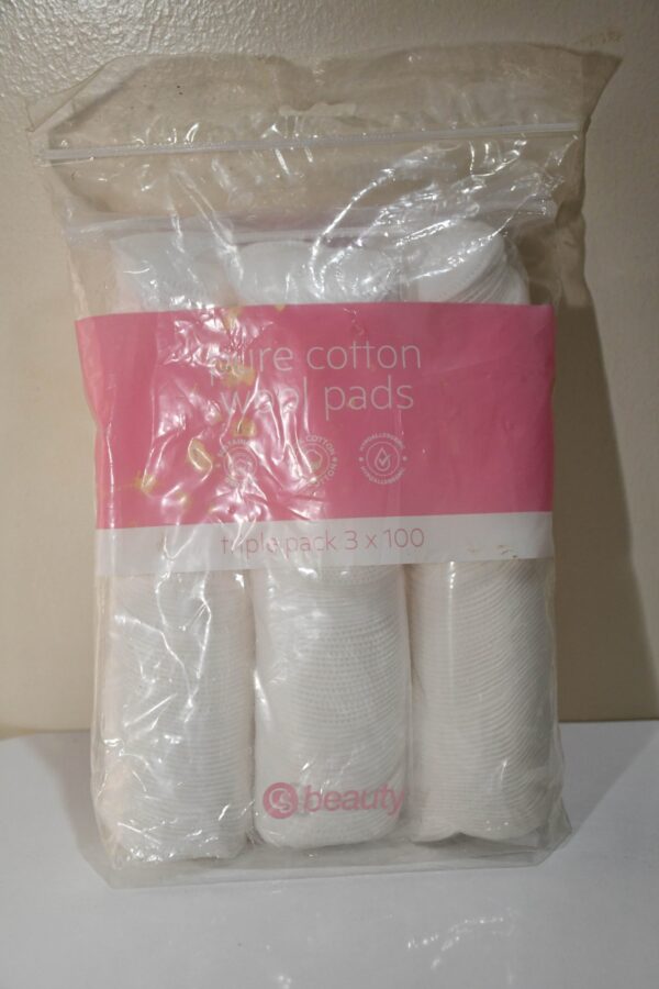 CS Beauty Pure Cotton Wool Pads Triple Pack (3 x 100 Count)