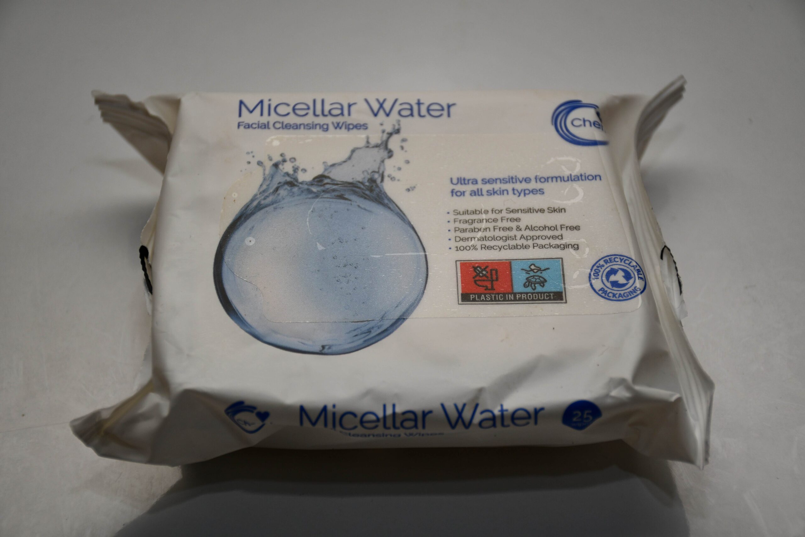 Cherish Micellar Water Facial Cleansing Wipes (25 Pack)