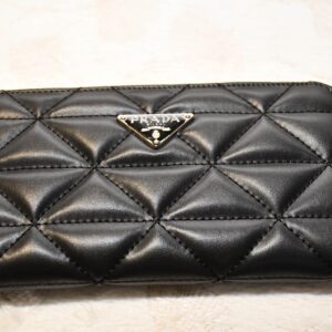 Prada Large Quilted Leather Zip-Around Wallet (Prada Spectrum Line)