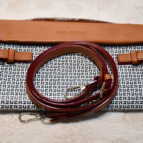 DSC_3712 Ted Lapidus Monogram Print Convertible Crossbody Clutch Bag