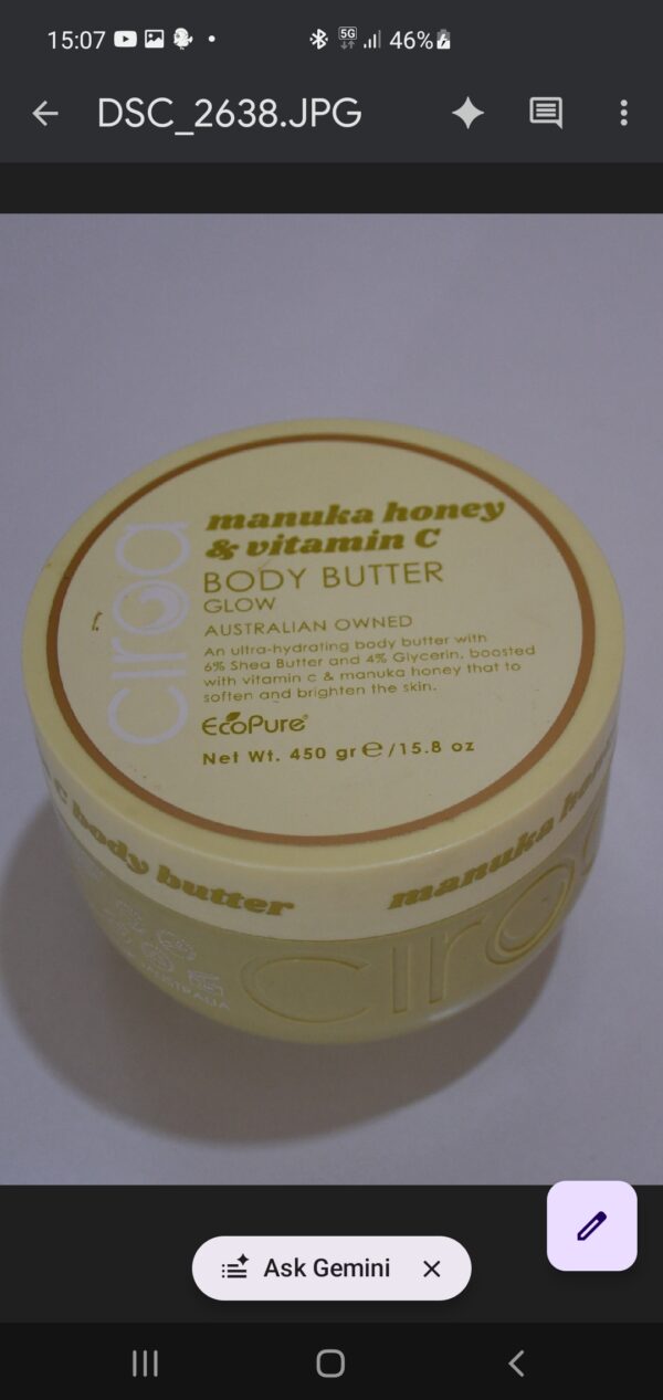 Ciroa Manuka Honey & Vitamin C Glow Body Butter (450g)